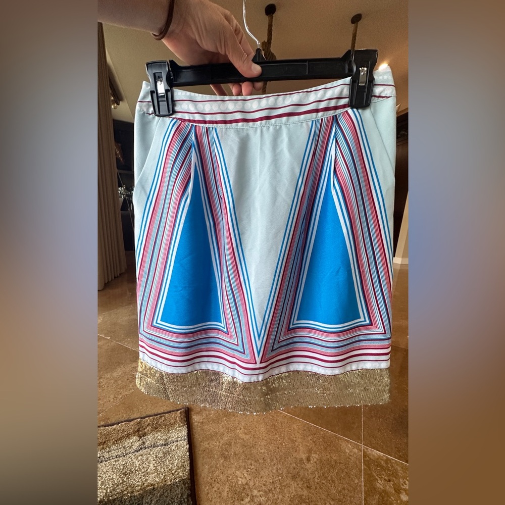 Anthropologie Isani Gold Sequin Skirt Size 2